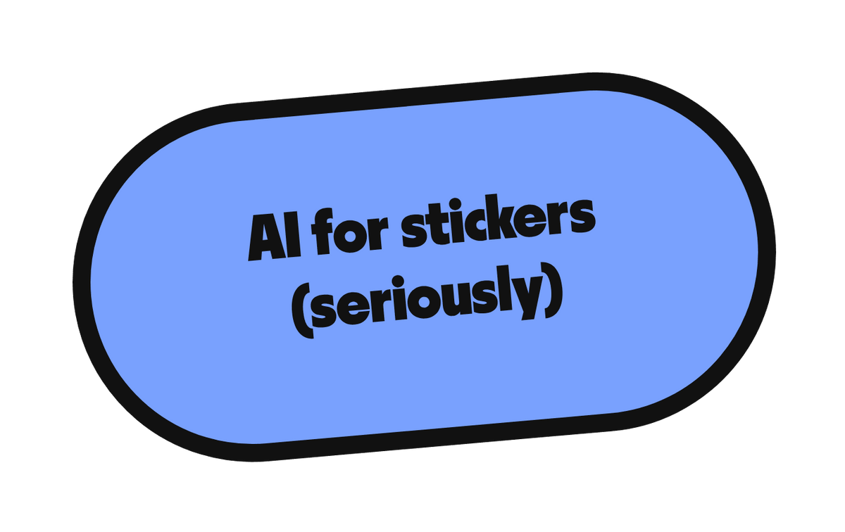AI for stickers (seriously) die-cut vinyl sticker