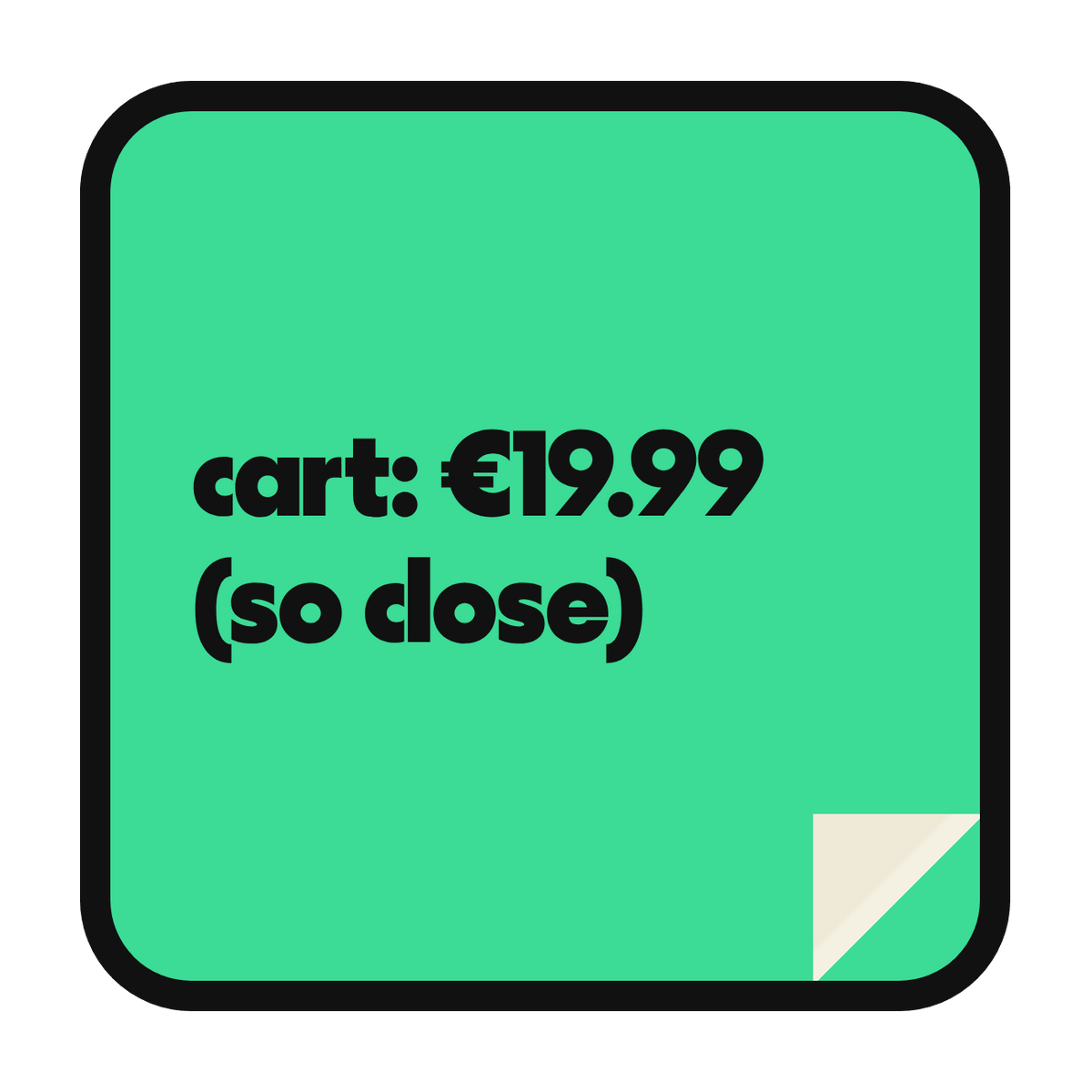 cart: €19.99 (so close) die-cut vinyl sticker