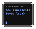 see #incidents (good luck) die-cut vinyl sticker
