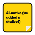AI-native (we added a chatbot) die-cut vinyl sticker