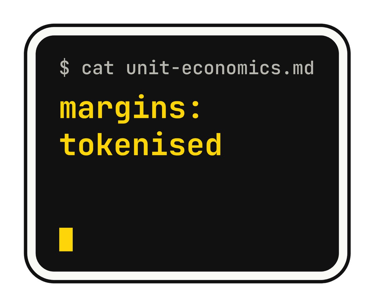 margins: tokenised die-cut vinyl sticker