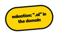 valuation: ".ai" in the domain die-cut vinyl sticker