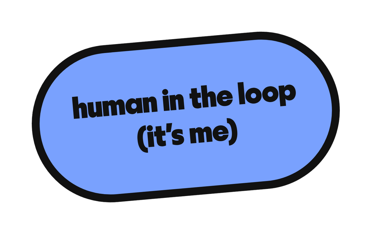 human in the loop (it's me) die-cut vinyl sticker