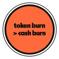 token burn > cash burn die-cut vinyl sticker