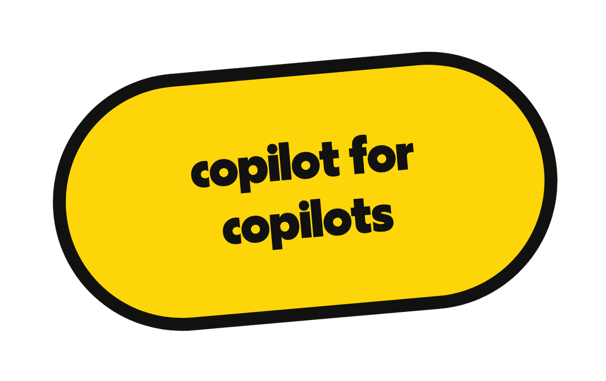 copilot for copilots die-cut vinyl sticker
