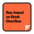 fine-tuned on Stack Overflow die-cut vinyl sticker