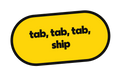 tab, tab, tab, ship die-cut vinyl sticker