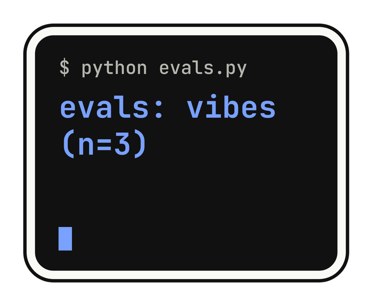 evals: vibes (n=3) die-cut vinyl sticker