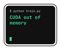 CUDA out of memory die-cut vinyl sticker