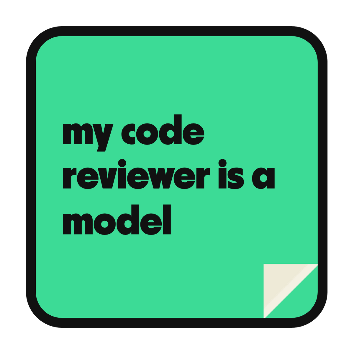 my code reviewer is a model die-cut vinyl sticker