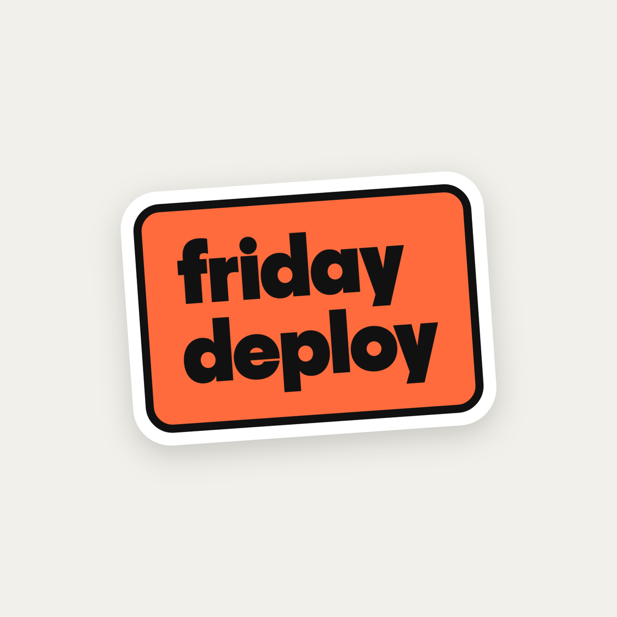 Friday deploy die-cut vinyl sticker