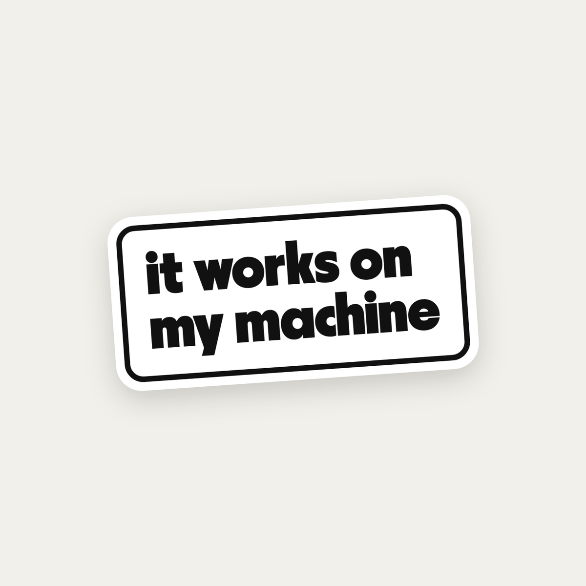 It works on my machine die-cut vinyl sticker