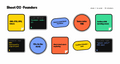 Founders 10-pack vol. 2: sheet of ten die-cut vinyl stickers